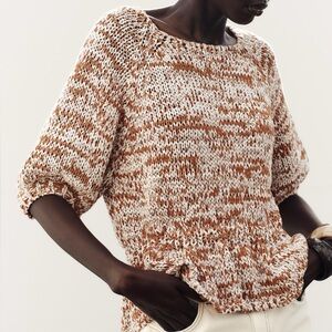 Zara Knit Peplum Top NWT